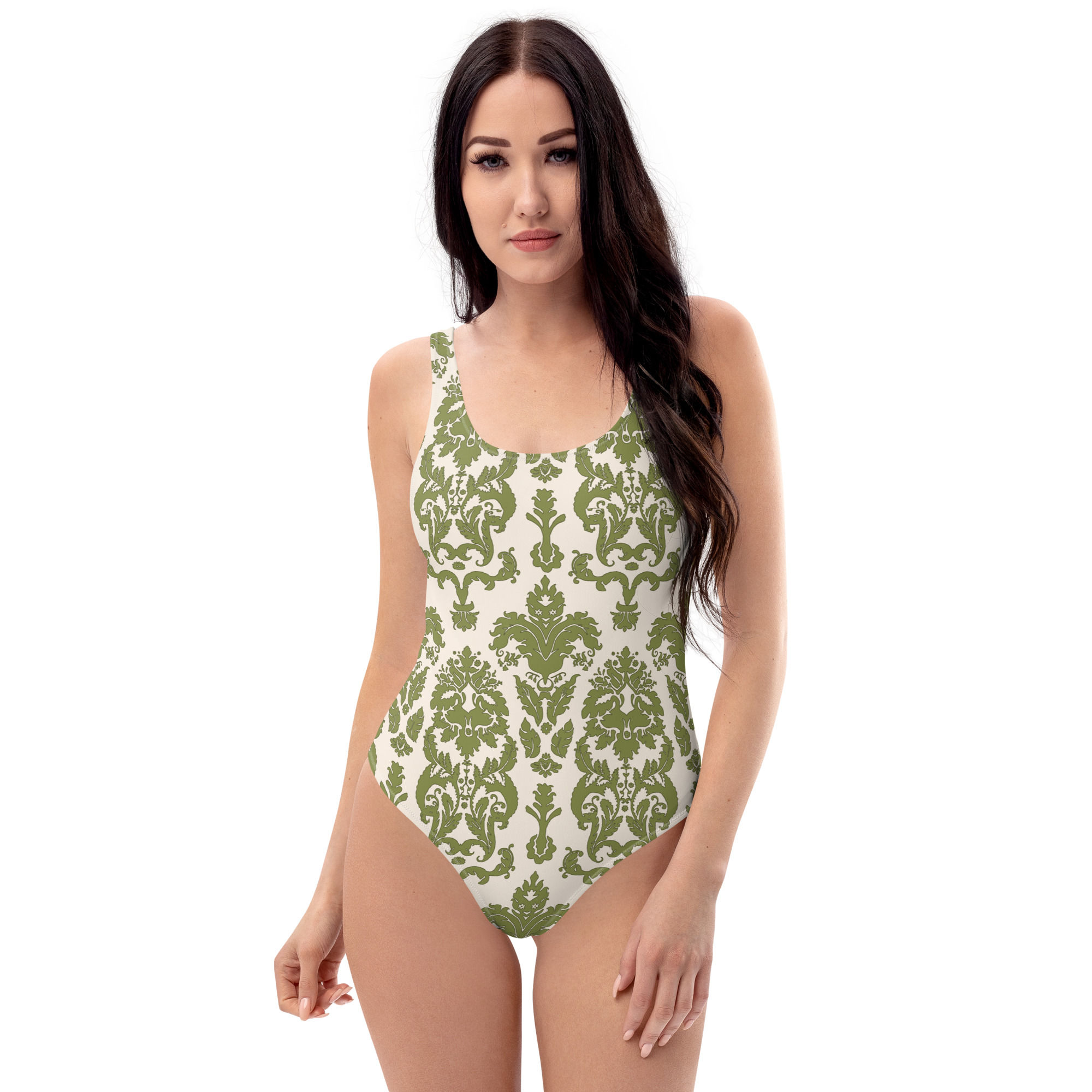 The Sound of Music Von Trapp Drapes (Curtain) Pattern One-Piece Swimsuit