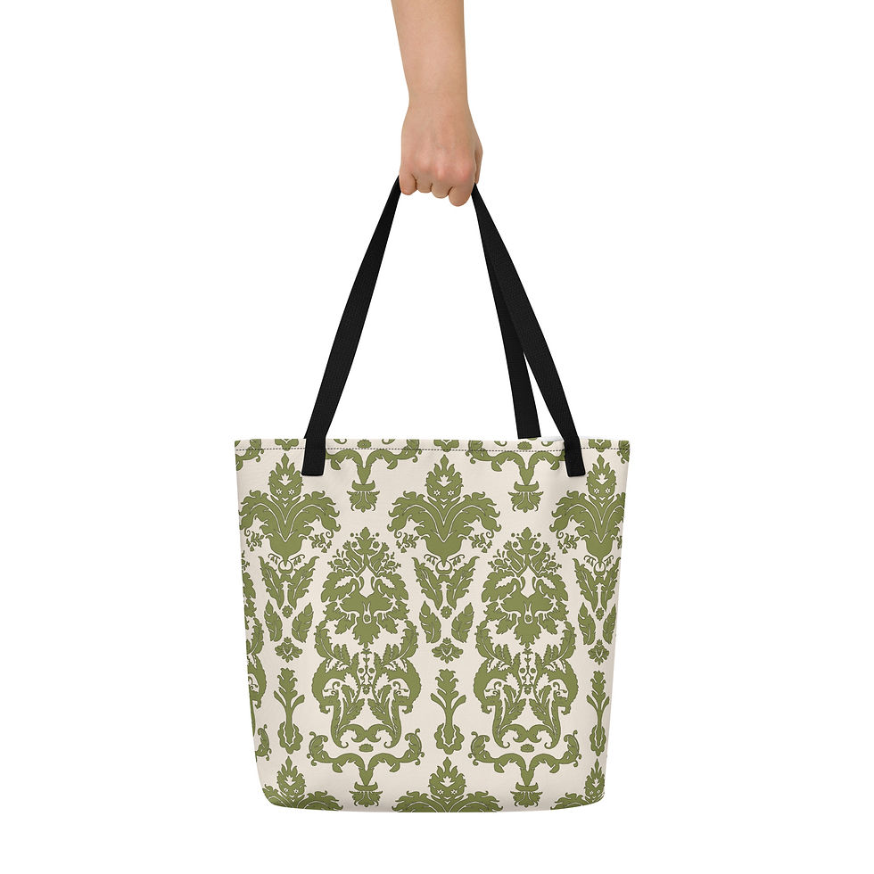 Thumbnail: The Sound of Music Von Trapp Drapes (Curtain) All-Over Print Large Tote Bag