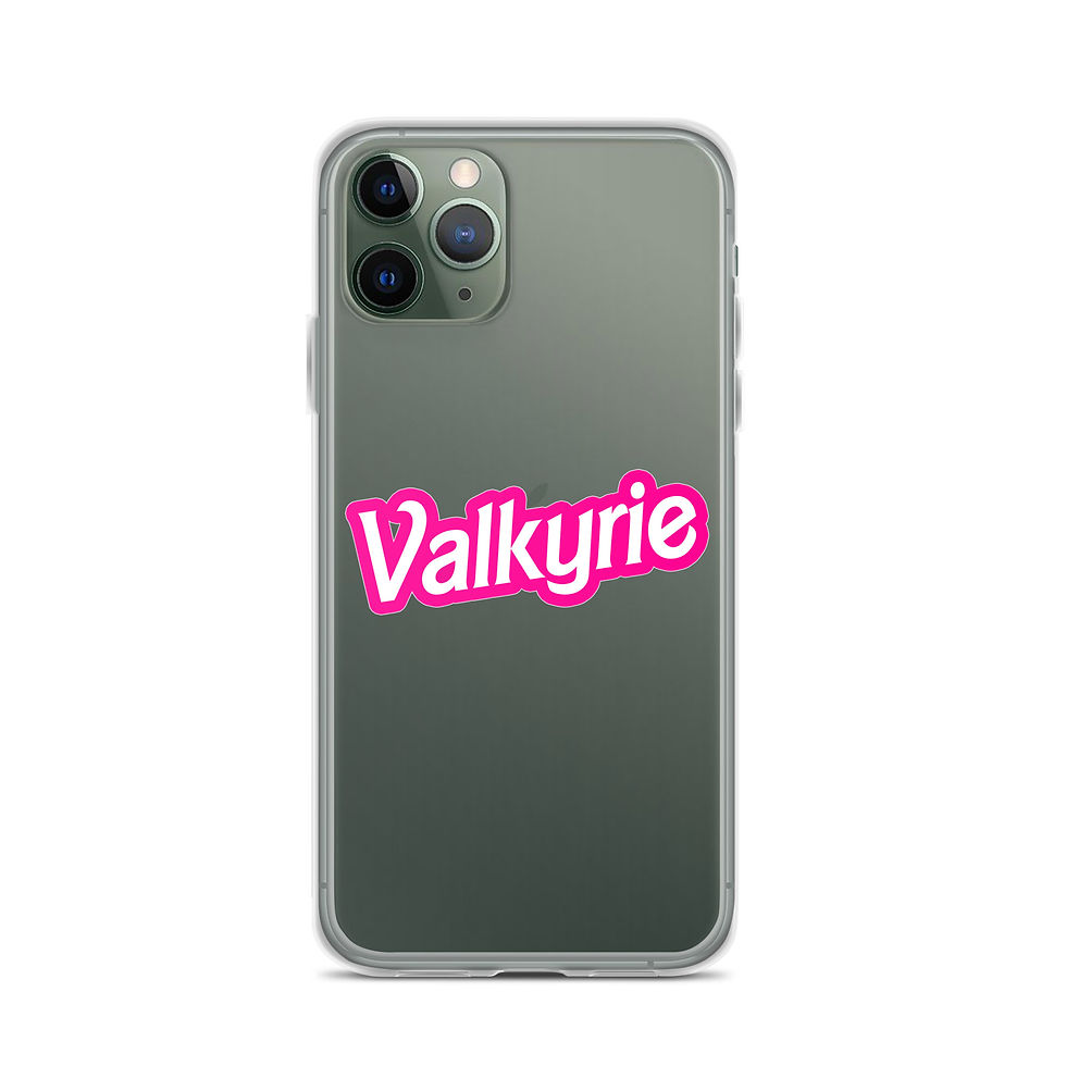 Thumbnail: Valkyrie Silver Flames Clear Case for iPhone®