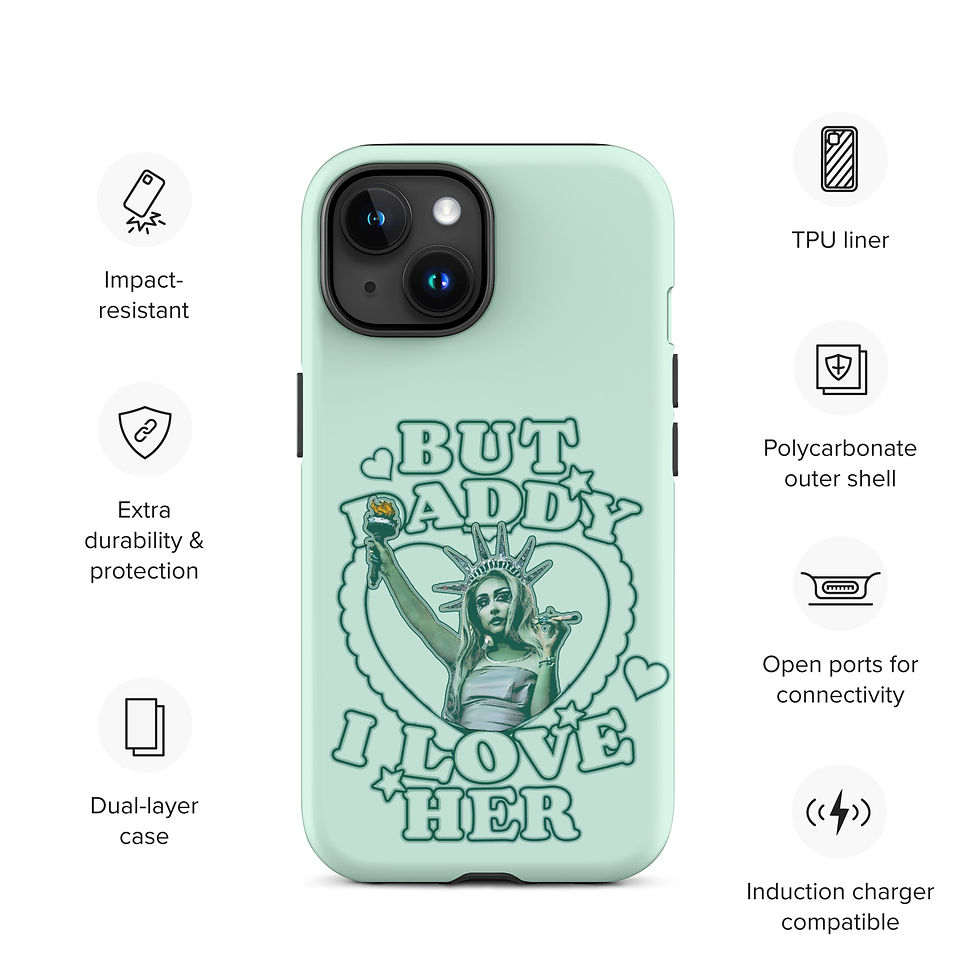 Thumbnail: Chappell Roan But Daddy I love her Green Tough Case for iPhone®