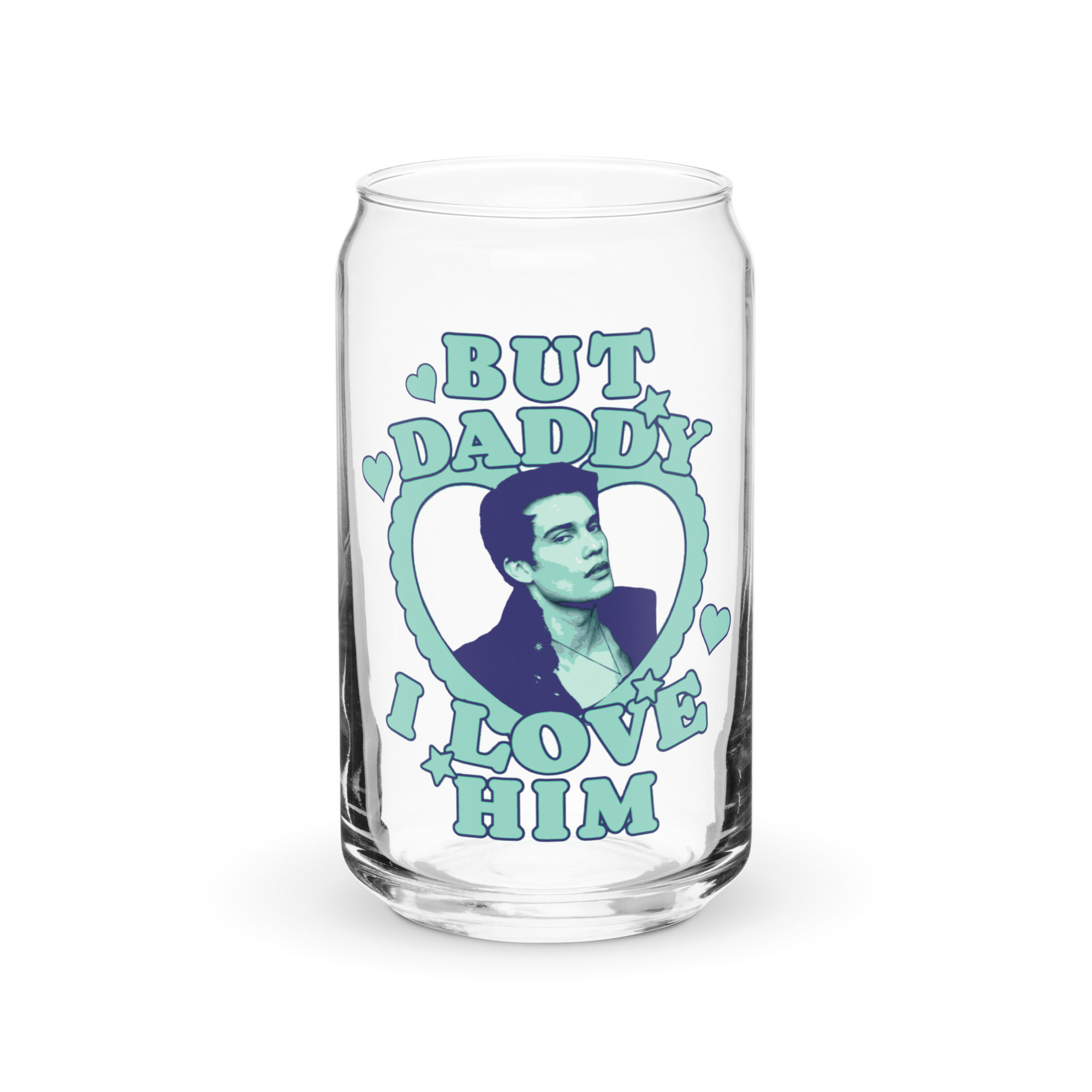 George Villiers But Daddy I Love Him Can-shaped glass