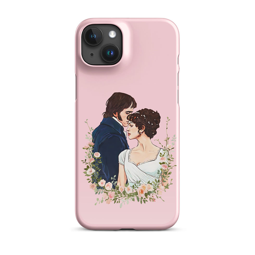 Thumbnail: Pride and Prejudice Lizzy and Darcy Floral Snap case for iPhone®