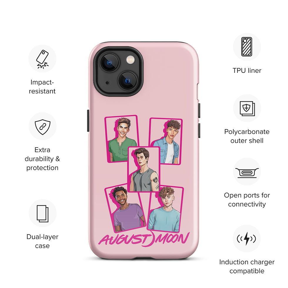 Thumbnail: August Moon Band Members Cartoon Tough Case for iPhone®