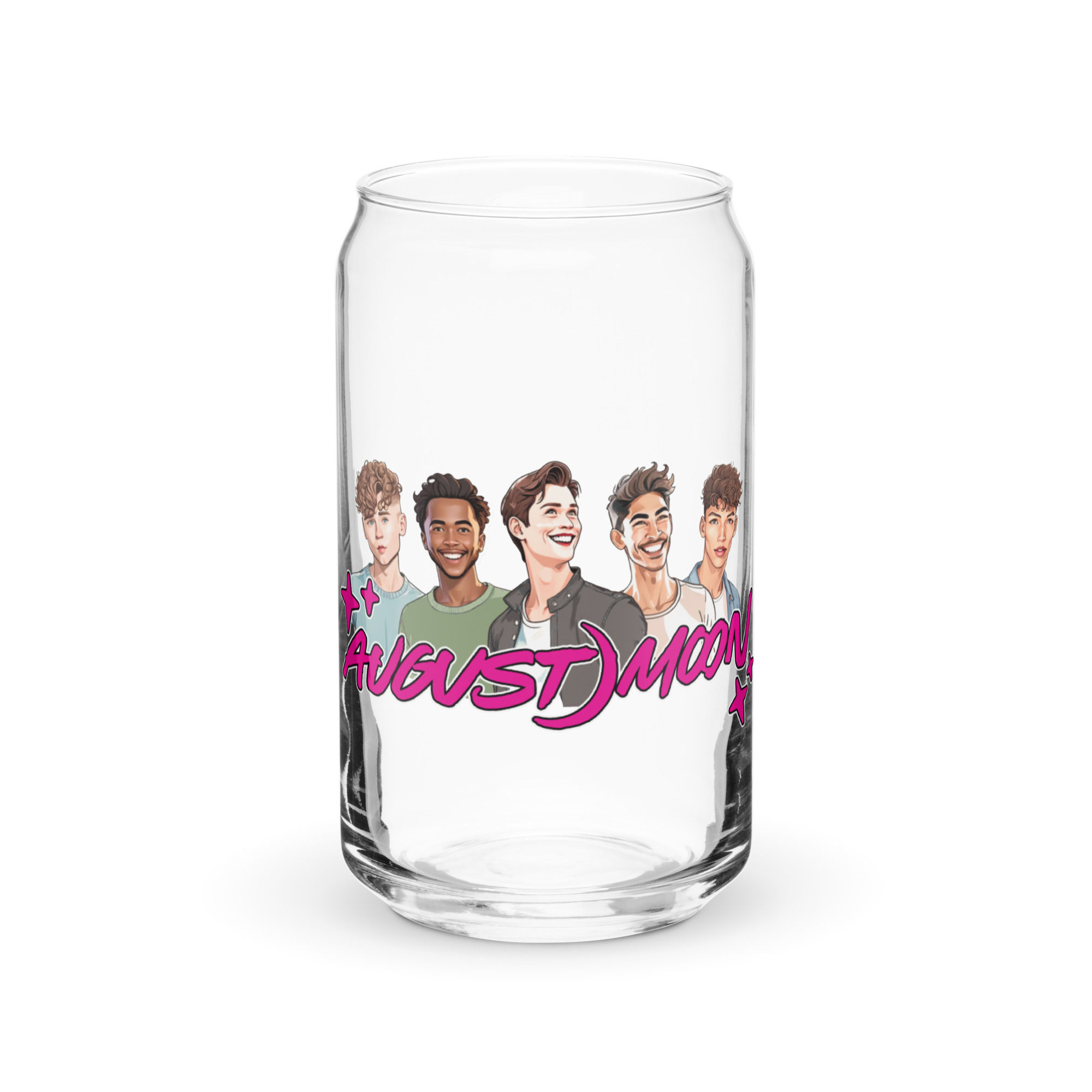 August Moon Band Cartoon Can-shaped glass