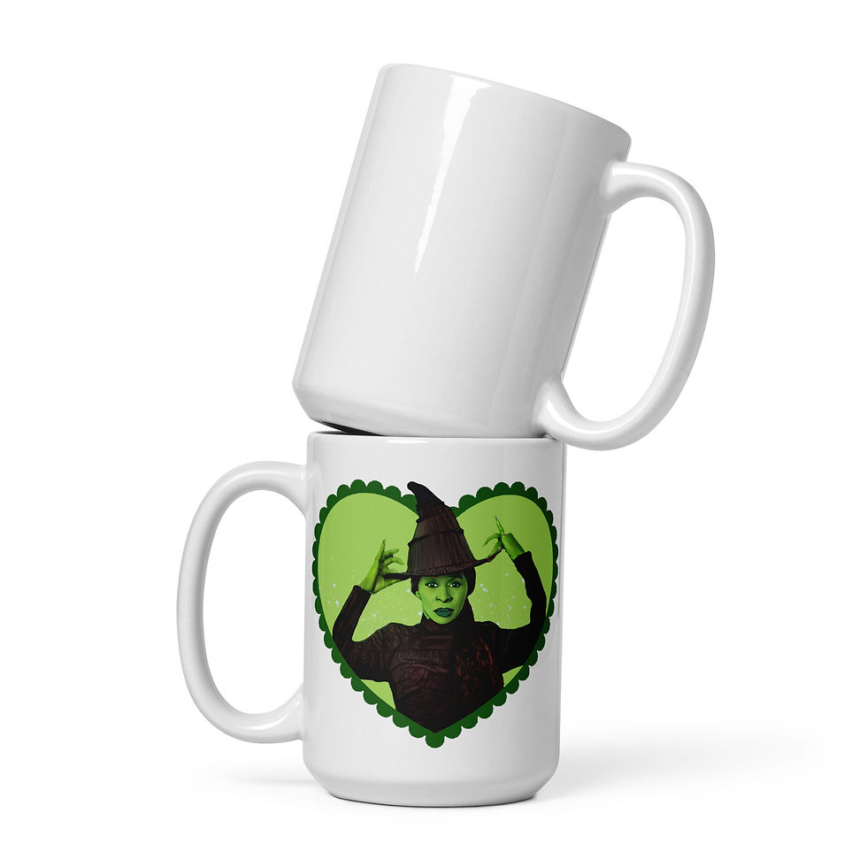 Thumbnail: Wicked Elphaba Heart White glossy mug