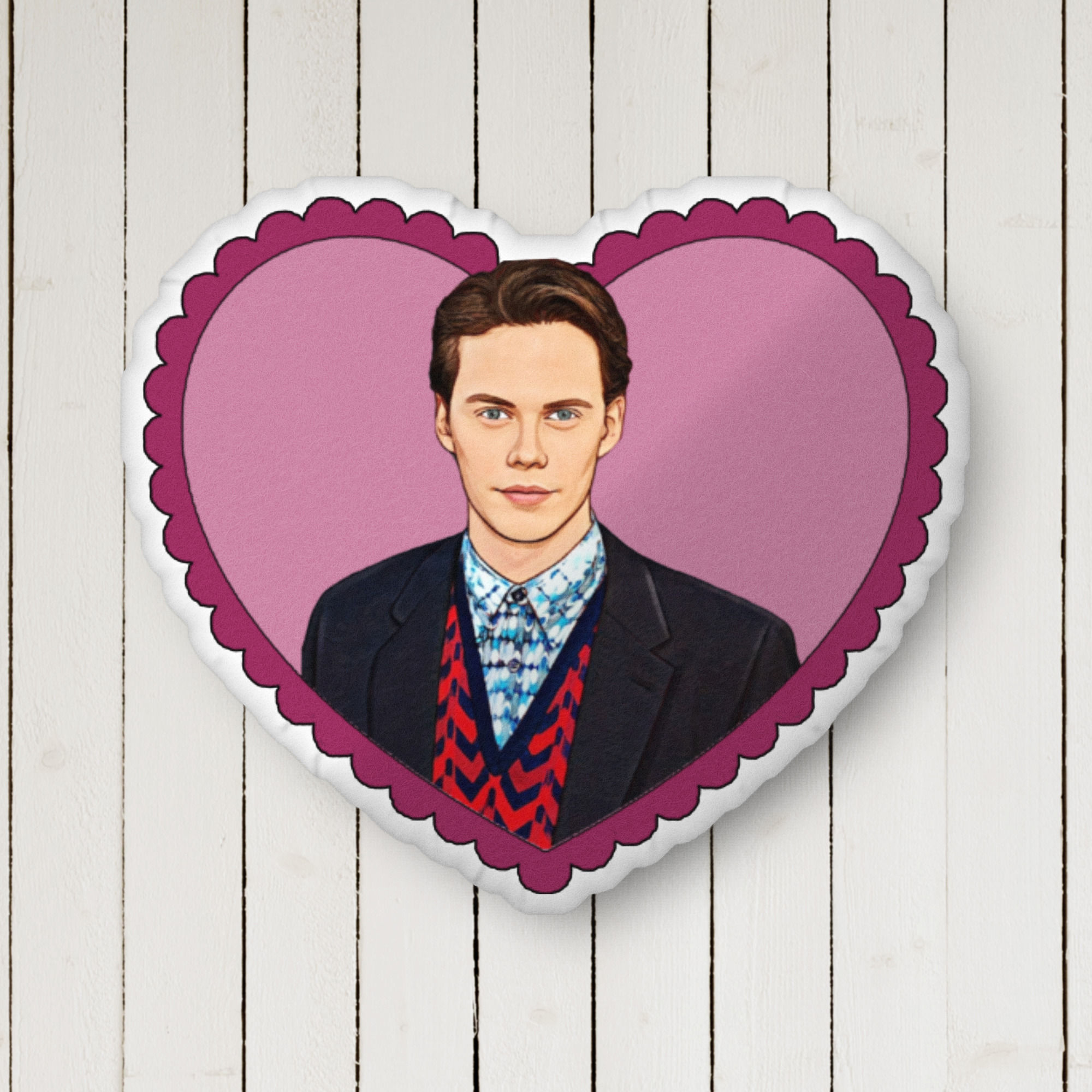 Bill Skarsgård Custom-shaped pillow