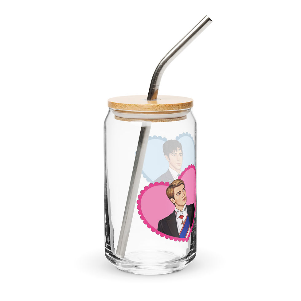 Thumbnail: Red White and Royal Blue Henry and Alex Can-shaped glass