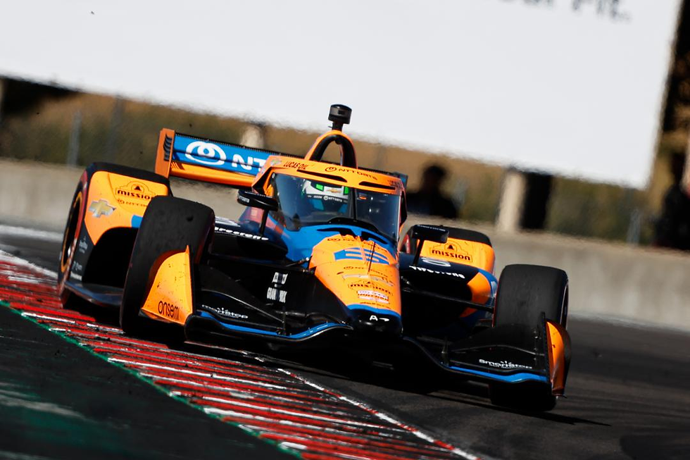 Nolan Siegel drives at Laguna Seca.