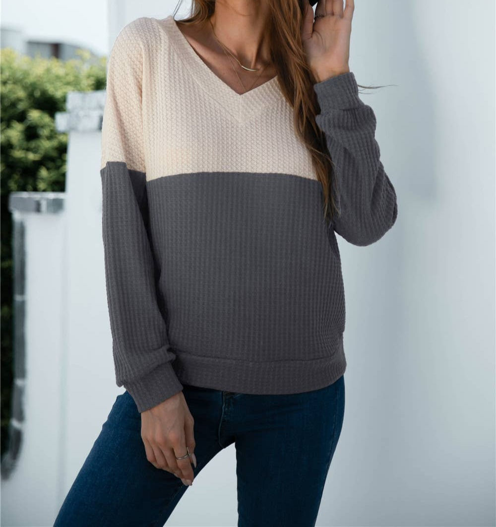 Grey Two Tone Sweater