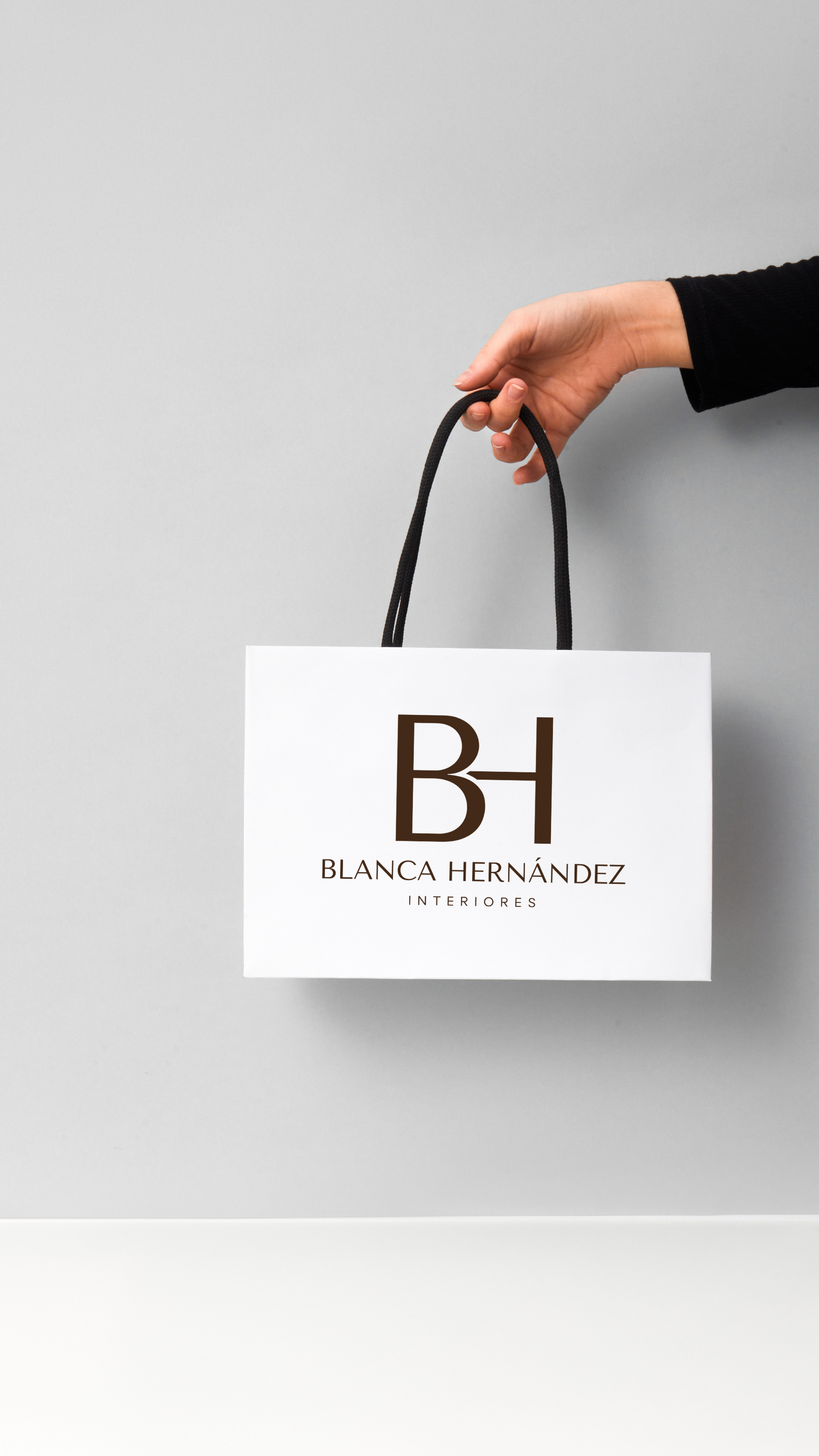 Black and White Minimalist Paper Bag Mockup Instagram Story