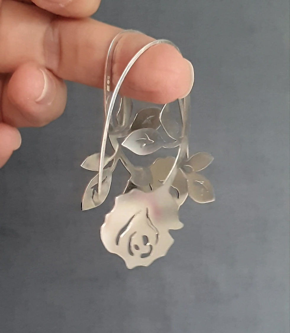 Thumbnail: rose flower earrings