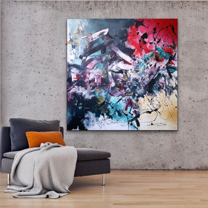 This painting is a one-of-a-kind authentic, original artwork from the limited Lyrical Collection created in 2019.
Size: 48"w x 48"h x 1.5"d
Medium: Acrylic
Base: Wrapped Gallery Heavy Duty Canvas.
Original: Certificate of Authenticity