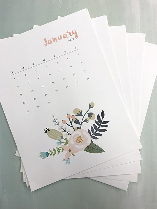free-printable-floral-calendar-2017