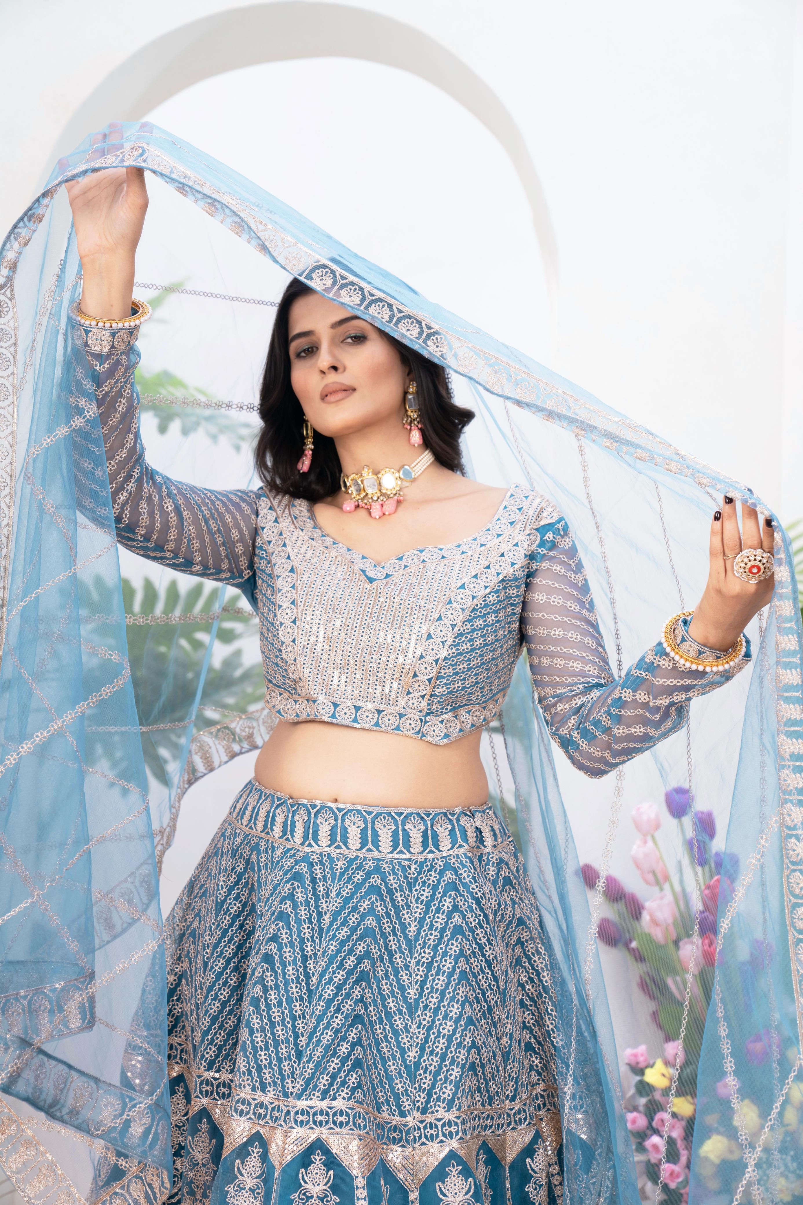 Gorgeous Blue Lehenga