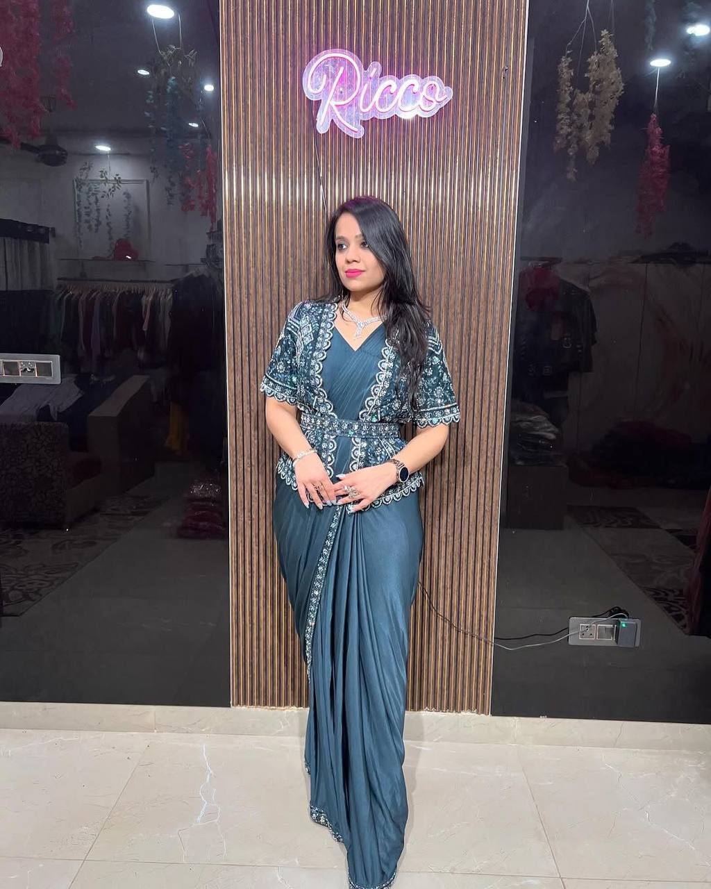 Ready to wear saree with koti