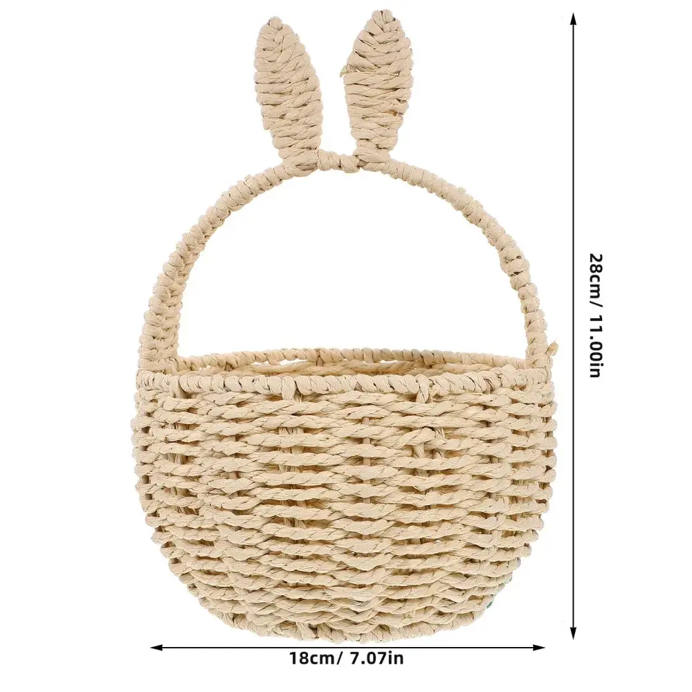 Woven Bunny Basket with Ears