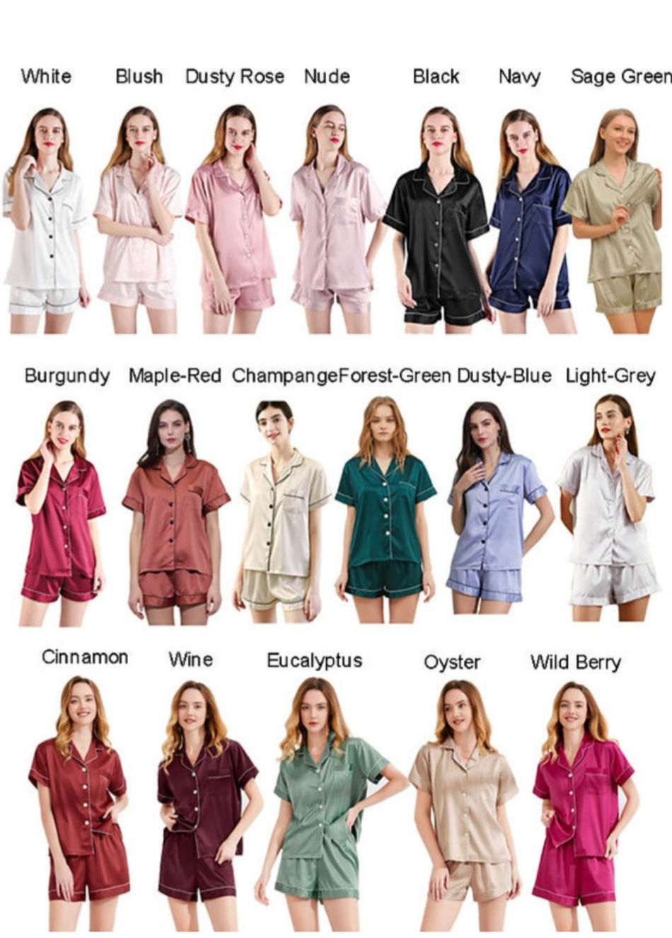 Thumbnail: Kids Satin Piped Pyjama Shorts Set