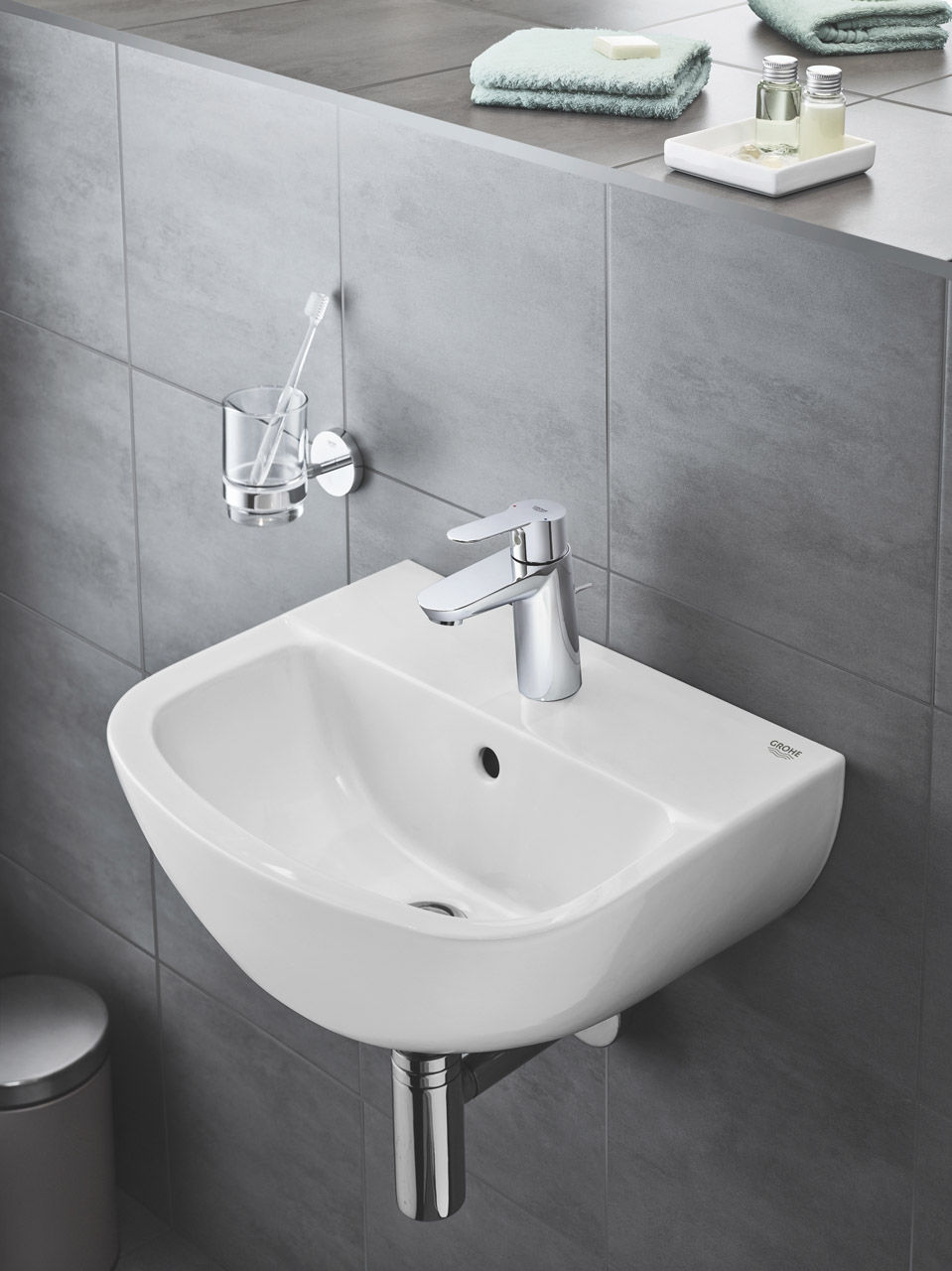 Миниатюра: Мини-раковина GROHE Bau Ceramic 45 см, альпин-белый (39424000)