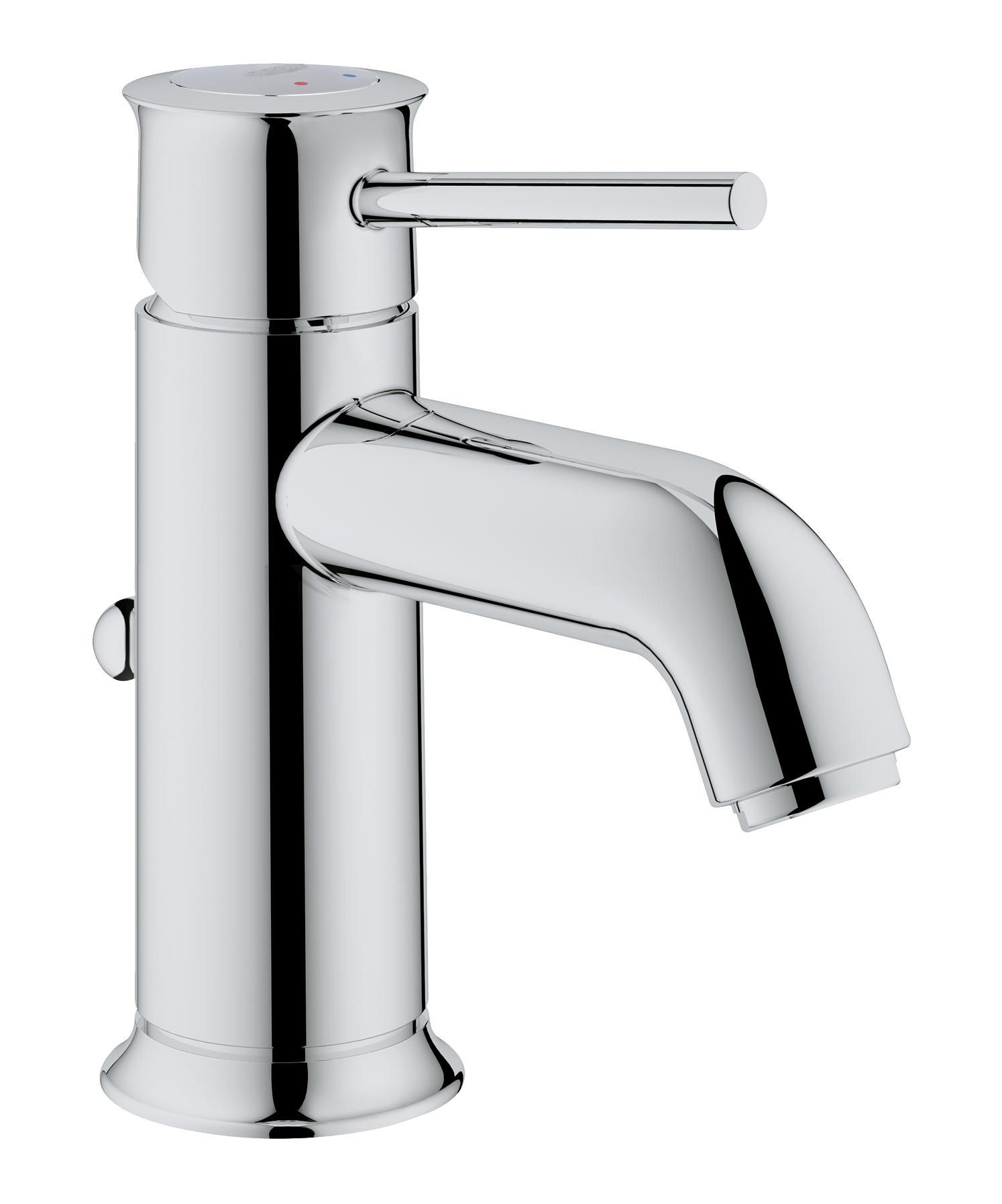 Смеситель для раковины GROHE BauClassic с донным клапаном, хром(23161000) S-size