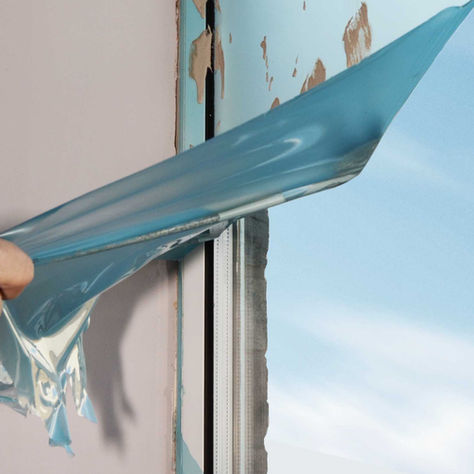 peelable coating removed from a window after surface protection