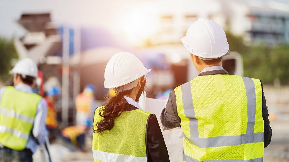 construction workers on site