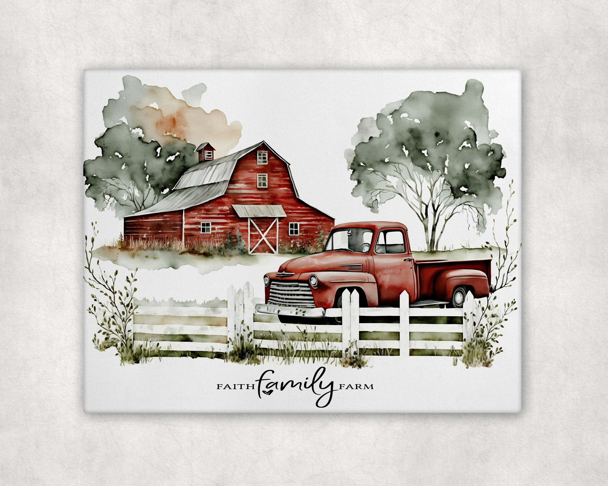 Faith Family Farm Print