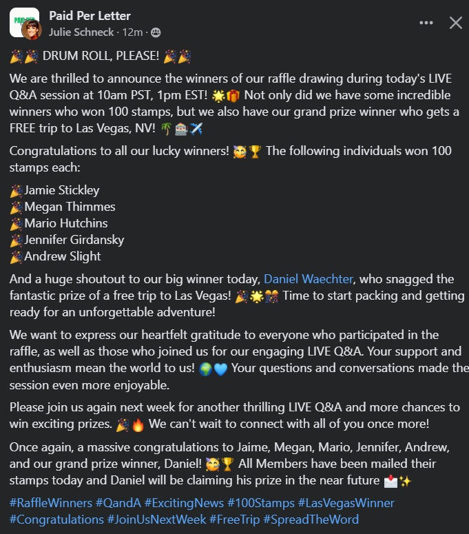 Paid Per Letter Scam