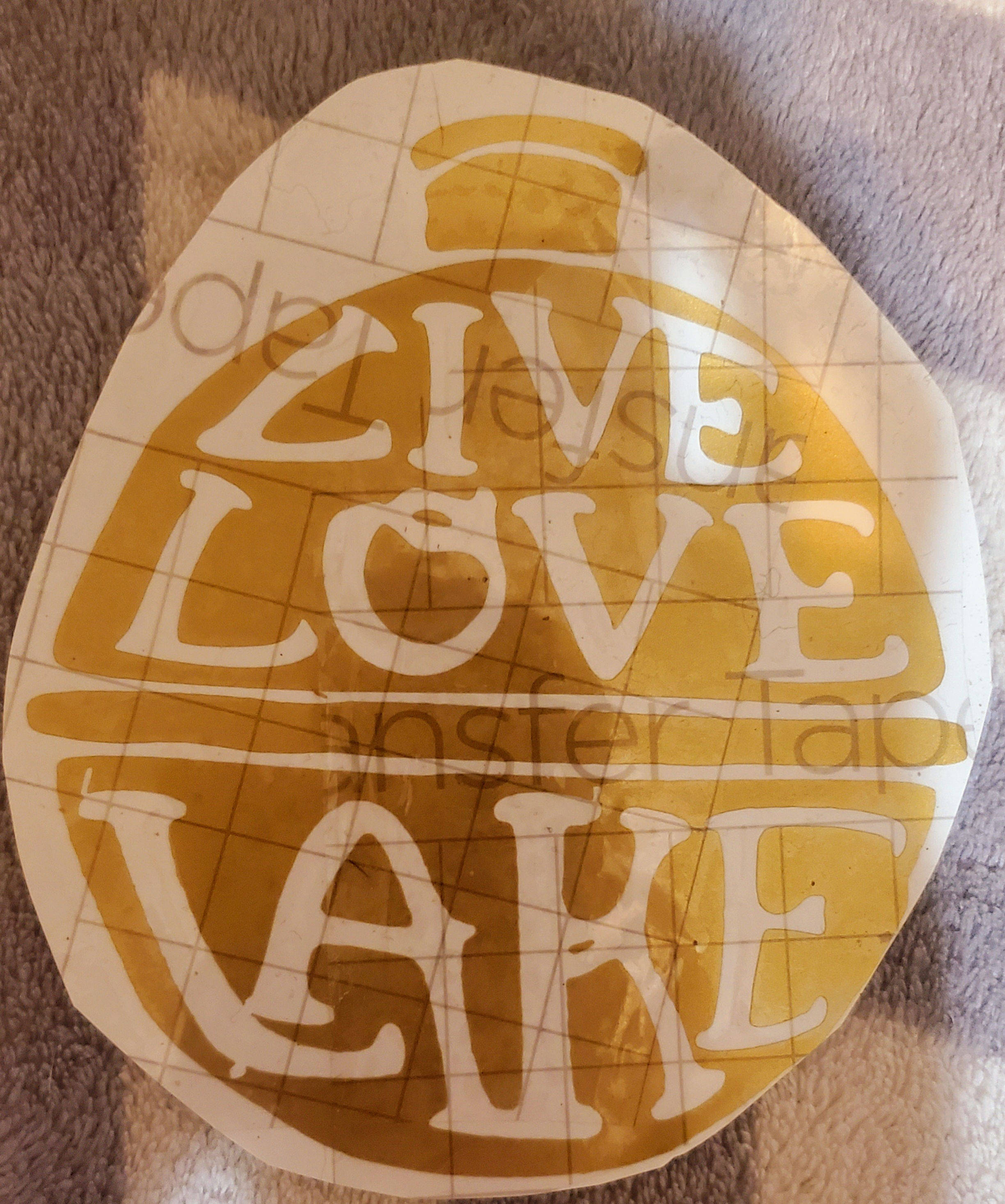 Live love lake vinyl decal