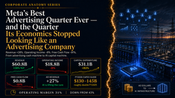 Meta's Best Advertising Quarter Ever — and the Quarter Its Economics Stopped Looking Like an Advertising Company