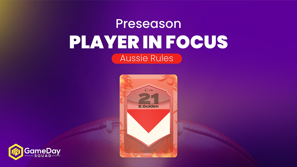 AFL preseason player in focus. Errol Gulden
