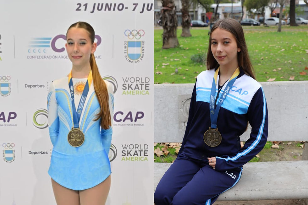 Baigorria celebra a Constanza Tessio, campeona panamericana de patín artístico, que ahora buscará el Mundial