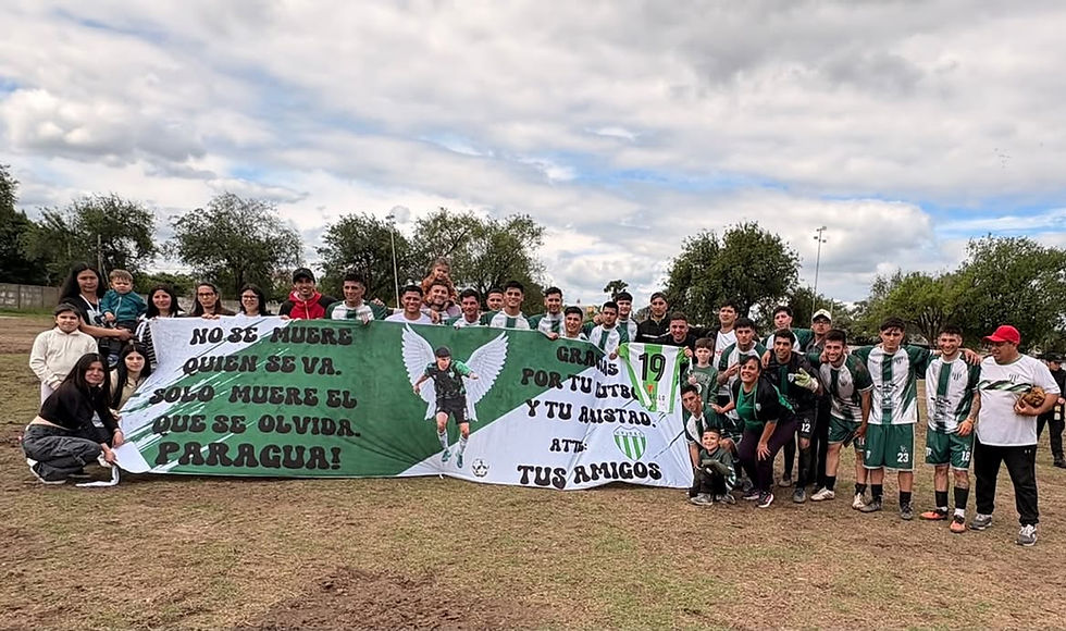 Emotivo homenaje en el clásico beltranense a César Aquino, víctima de la explosión en Albardon Bio