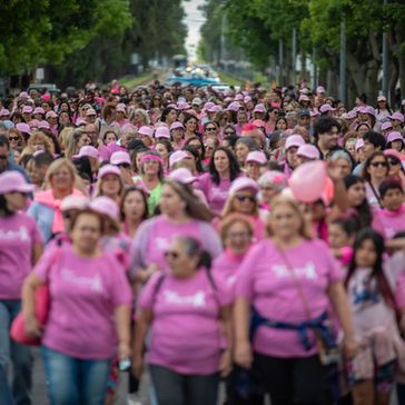 Baigorria se vistió de rosa: se realizó una nueva caminata por la concientización del cáncer de mama