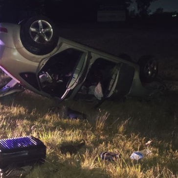 Un sanlorencino se quedó dormido al volante y volcó en la autopista Rosario-Córdoba