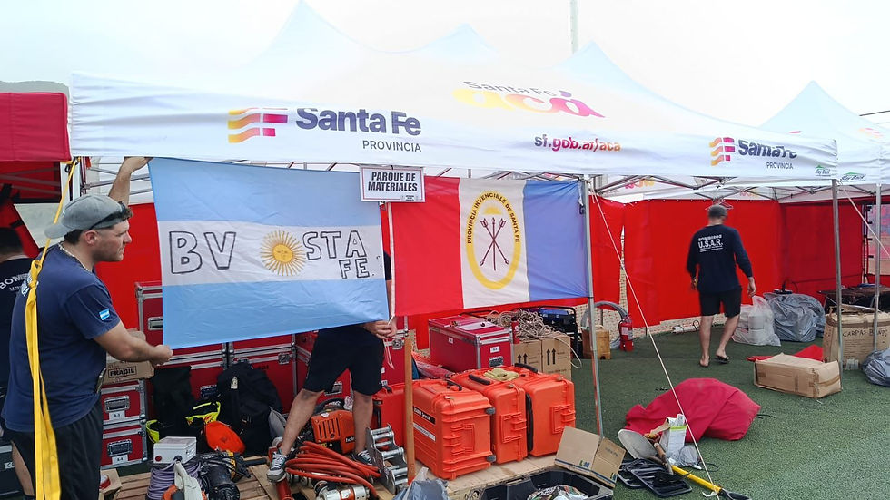 La brigada de Santa Fe comenzó sus tareas en el epicentro de las zonas afectadas por los terremotos en Venezuela