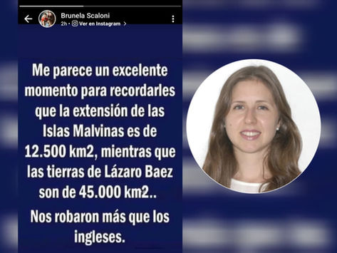 Polémica en Bermúdez: concejal libertaria comparó y minimizó la causa Malvinas con el caso Lázaro Báez