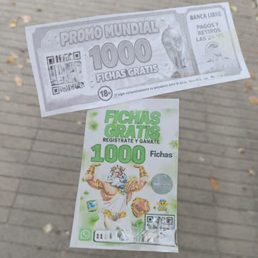 Cuidado con las estafas: aparecieron en Bermúdez panfletos de presuntos casinos virtuales