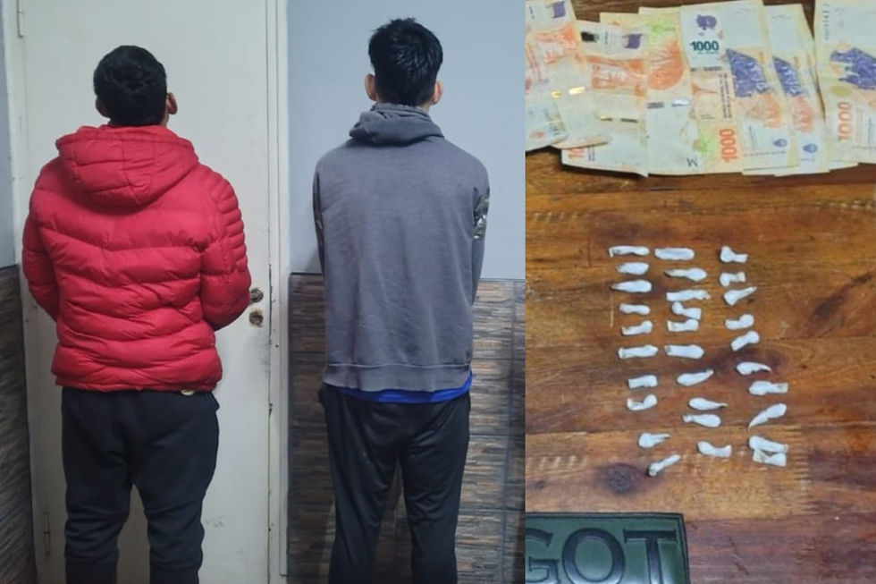 Dos detenidos con 30 envoltorios de cocaína durante un operativo policial en San Lorenzo