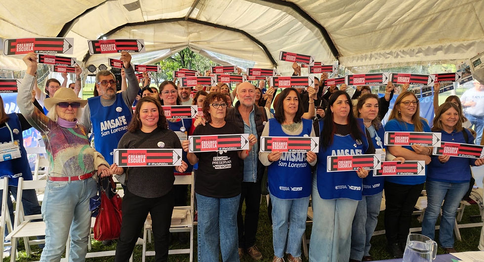 Sonia Alesso participó de la segunda jornada de la Carpa Blanca docente en San Lorenzo