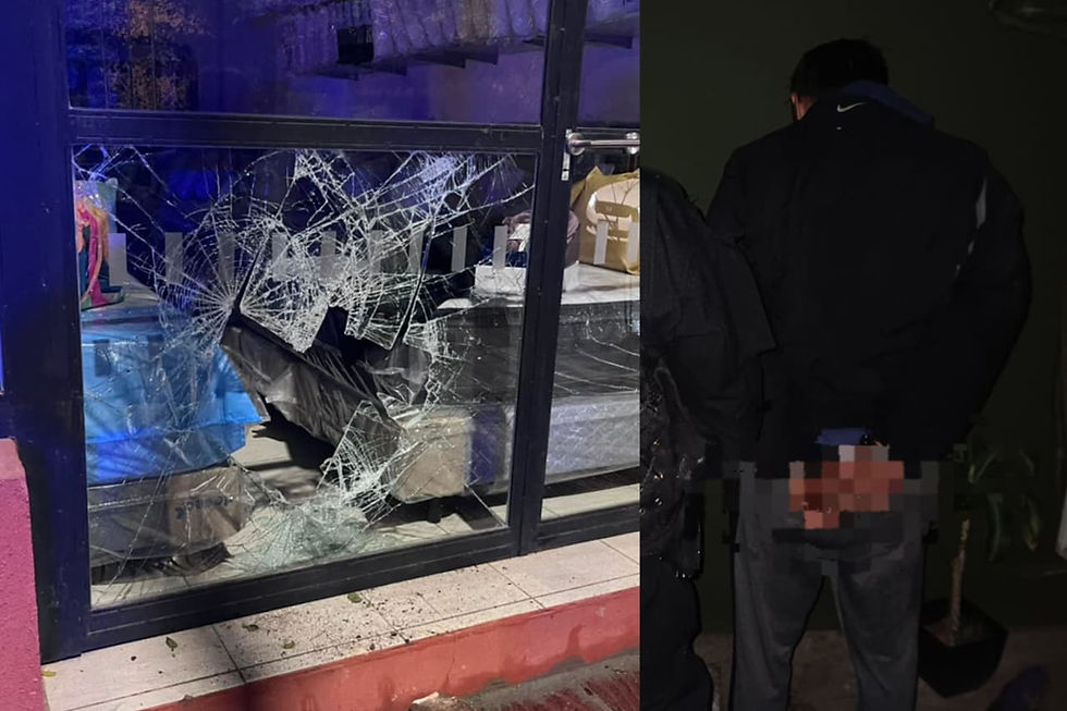 Intentó ingresar a un comercio, rompió una vidriera y terminó detenido en San Lorenzo