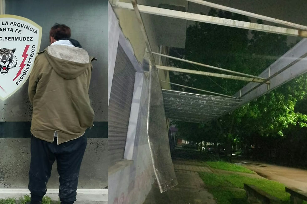 Atraparon a un hombre tras robar en la madrugada chapas del alero de una vivienda en Bermúdez