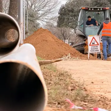 Cloacas en Bouchard: avanza la etapa final de la obra para poner en marcha el sistema