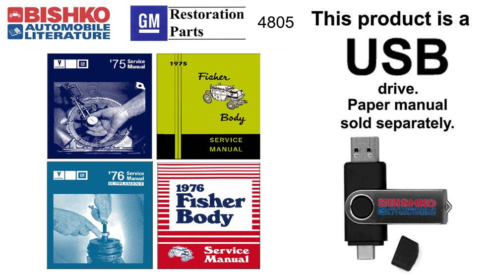 1975–1976 Pontiac ALL MODELS FISHER BODY Factory Shop Service Manual