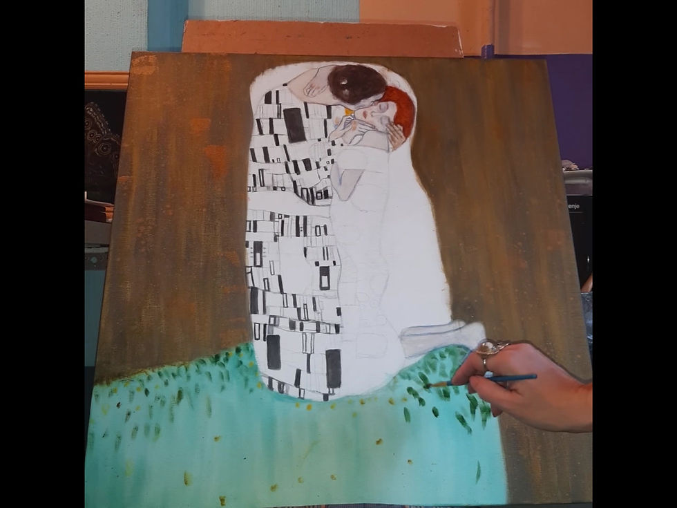 Миниатюра: The kiss. Поцелуй.