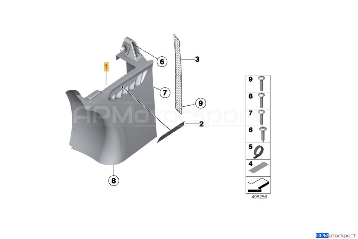 BMW M6 GT3 Front Wing Side Panel