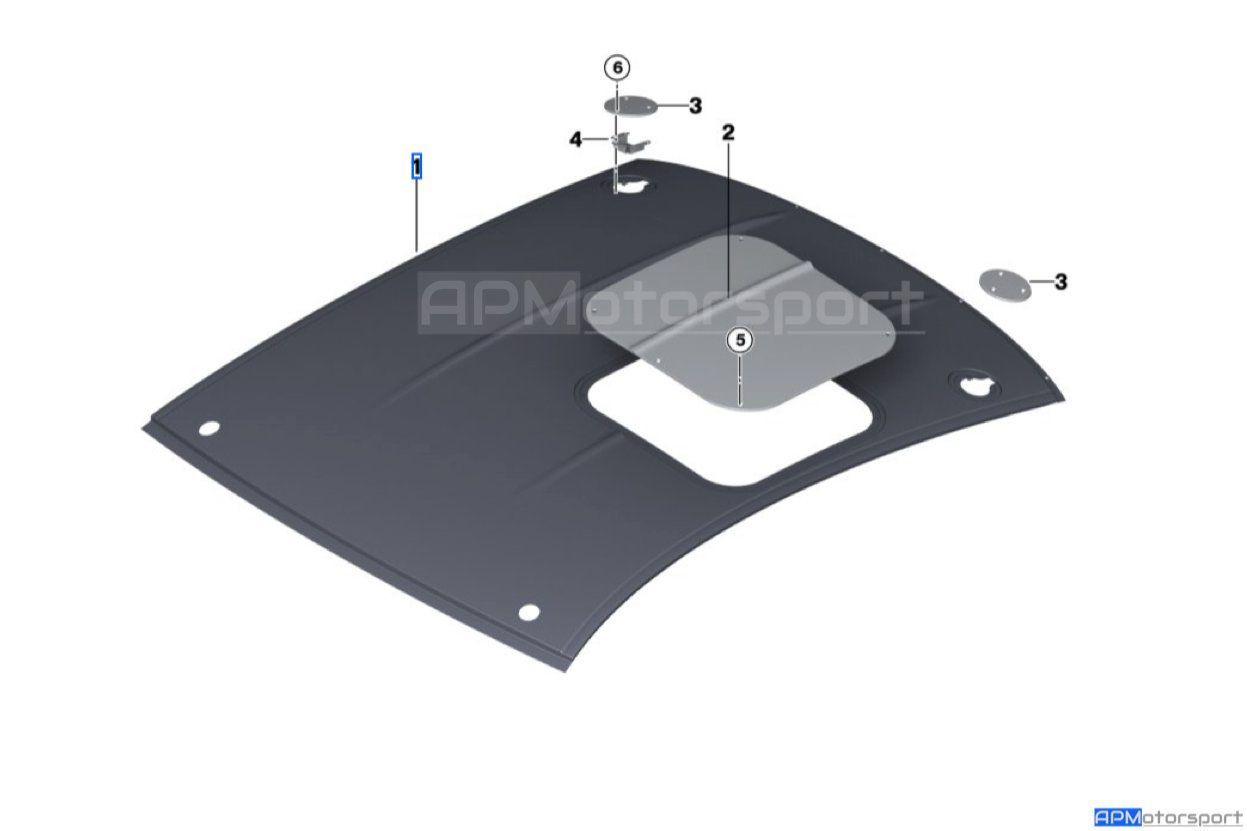 G82 M4 GT4 Carbon Roof Skin Panel