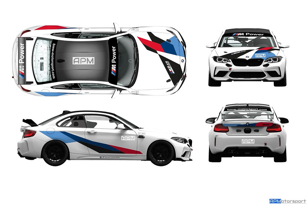 BMW Motorsport F87 M2 CSR CS Racing Race M Stripe Livery Vinyl Sticker Wrap