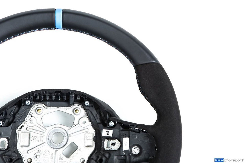 Thumbnail: 32302462910 32302463594 61312463597 G87 M2 steering wheel blue stripe suede m performance