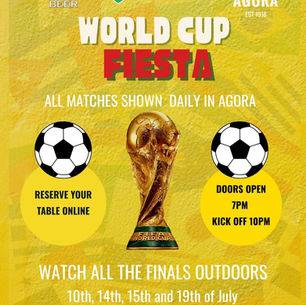 World Cup Fiesta at AGORA Football. Food. Fun. Fiesta.