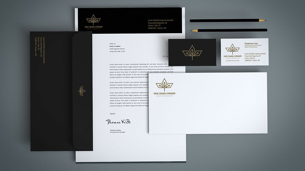 Papelaria da marca Cruz, Saliba, Chequer - Direito Corporativo